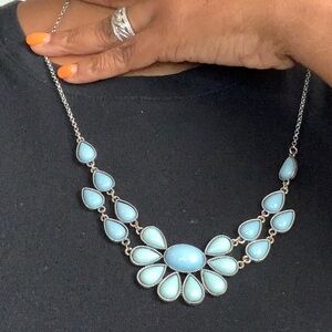 Blue Stone silver chain unbranded